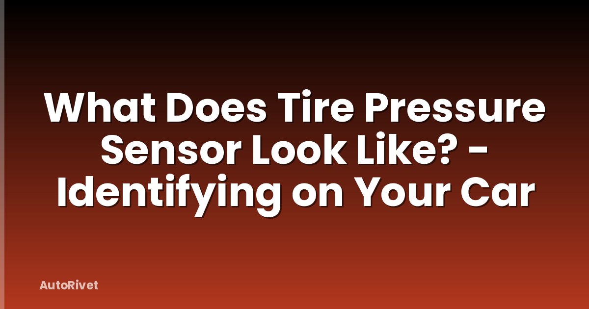 What Does Tire Pressure Sensor Look Like? - Identifying on Your Car
