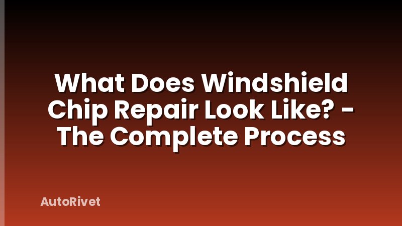 What Does Windshield Chip Repair Look Like? - The Complete Process