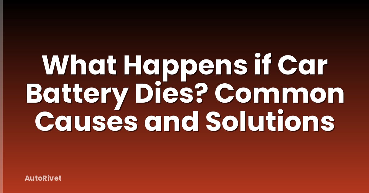 What Happens if Car Battery Dies? Common Causes and Solutions