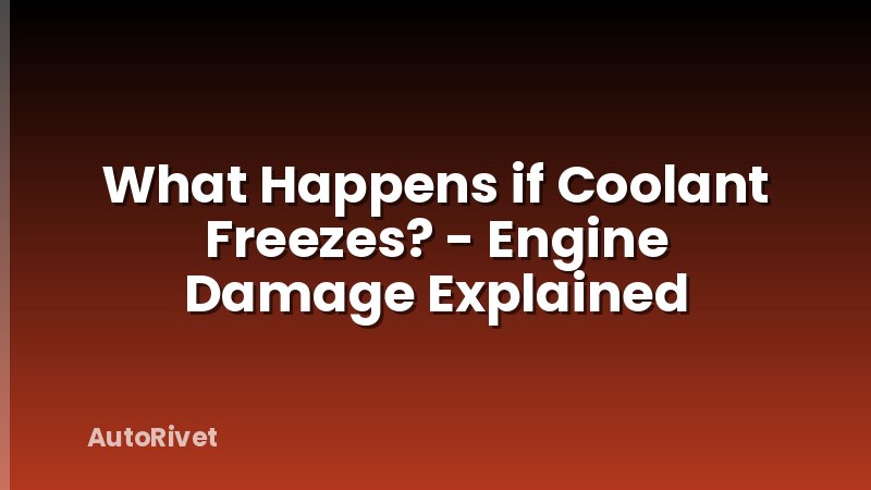 What Happens if Coolant Freezes? - Engine Damage Explained
