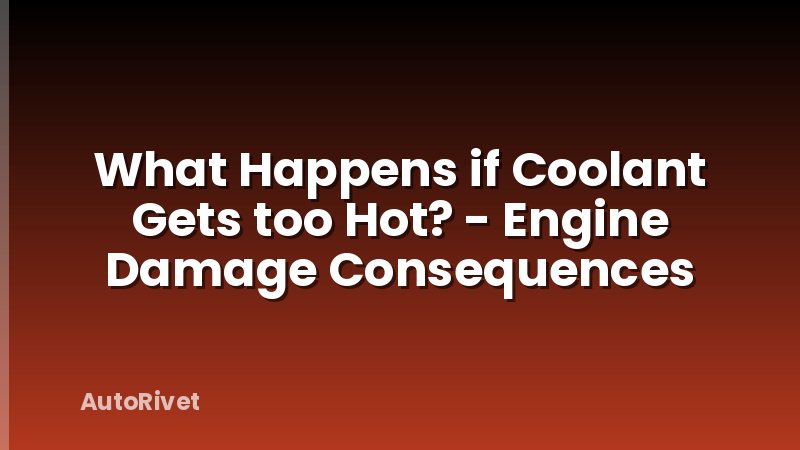 What Happens if Coolant Gets too Hot? - Engine Damage Consequences