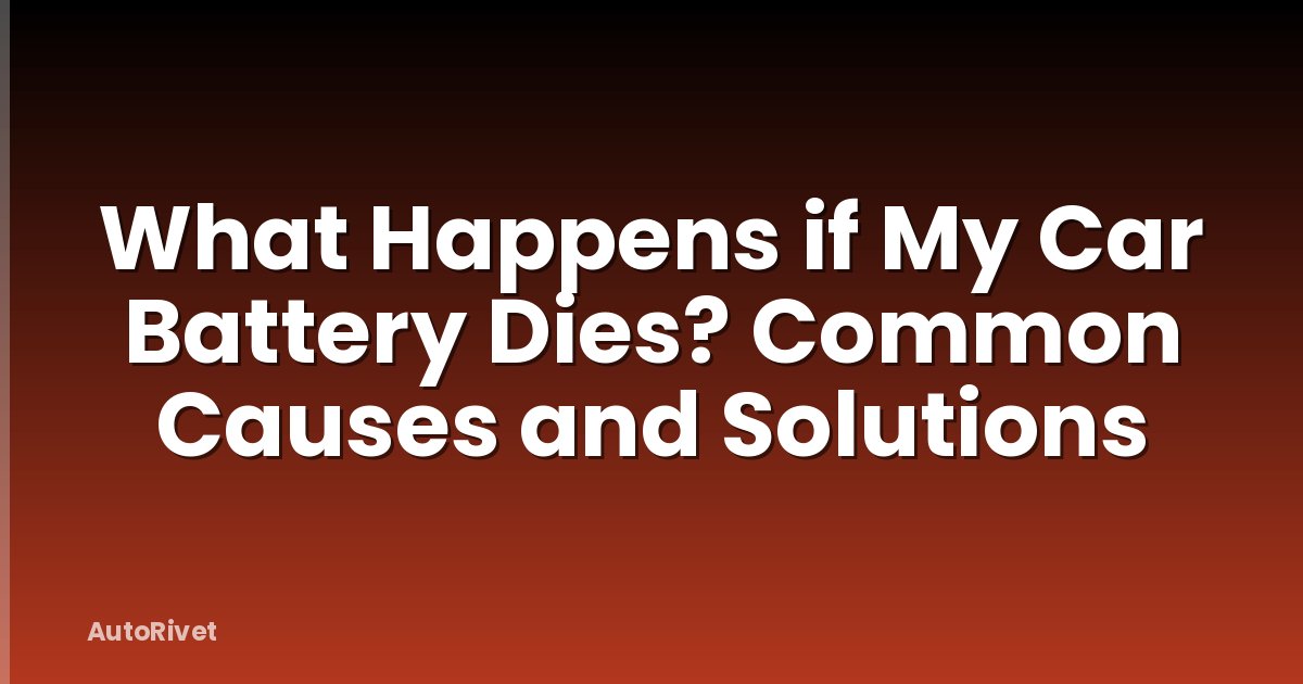 What Happens if My Car Battery Dies? Common Causes and Solutions