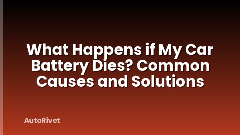What Happens if My Car Battery Dies? Common Causes and Solutions