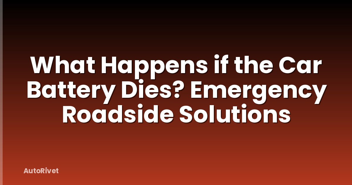 What Happens if the Car Battery Dies? Emergency Roadside Solutions