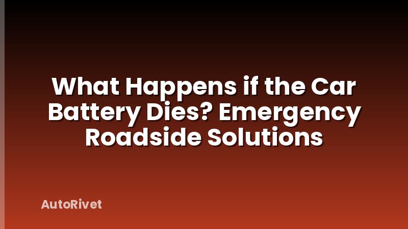 What Happens if the Car Battery Dies? Emergency Roadside Solutions