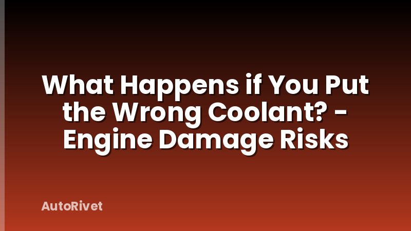 What Happens if You Put the Wrong Coolant? - Engine Damage Risks