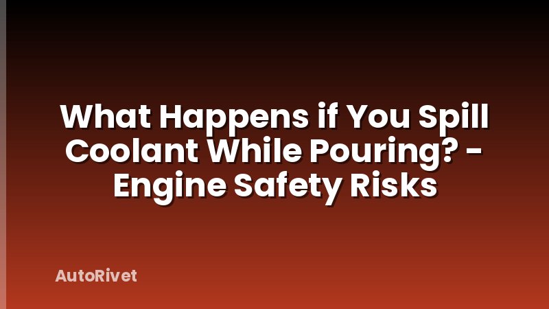 What Happens if You Spill Coolant While Pouring? - Engine Safety Risks