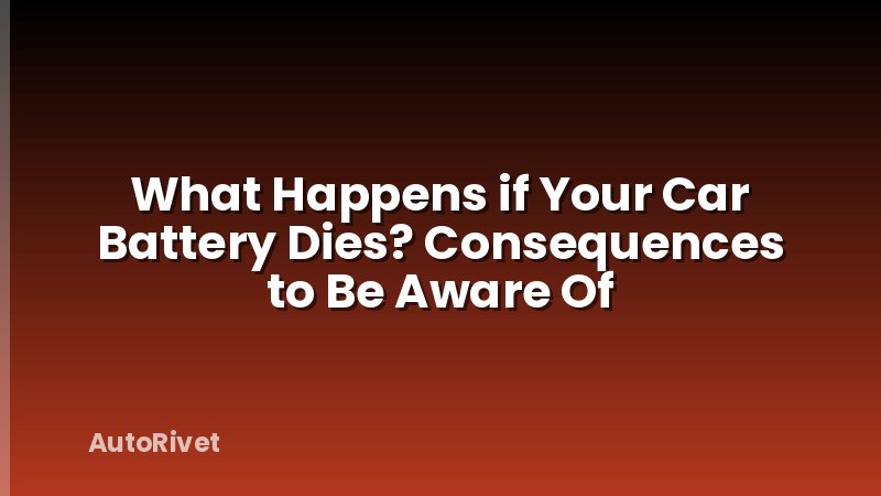 What Happens if Your Car Battery Dies? Consequences to Be Aware Of