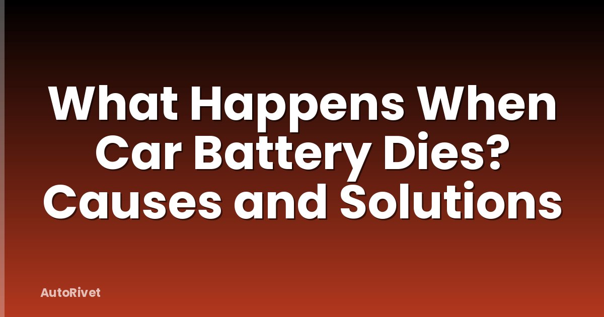What Happens When Car Battery Dies? Causes and Solutions