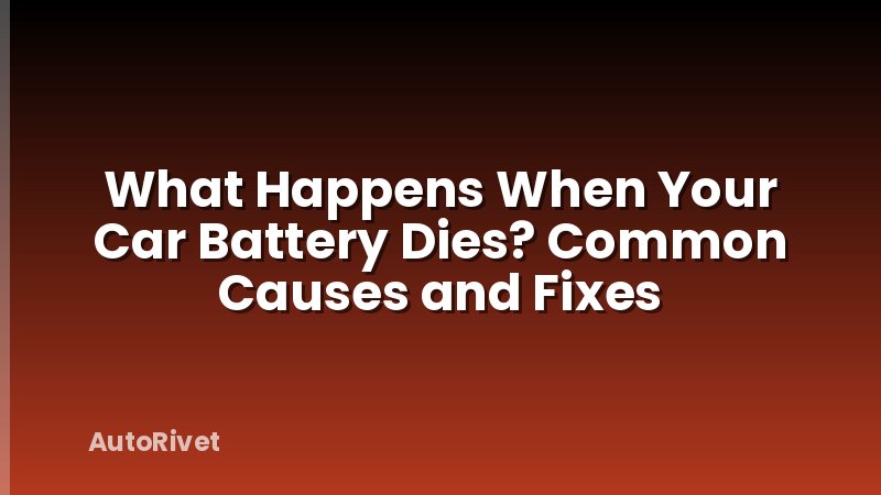 What Happens When Your Car Battery Dies? Common Causes and Fixes