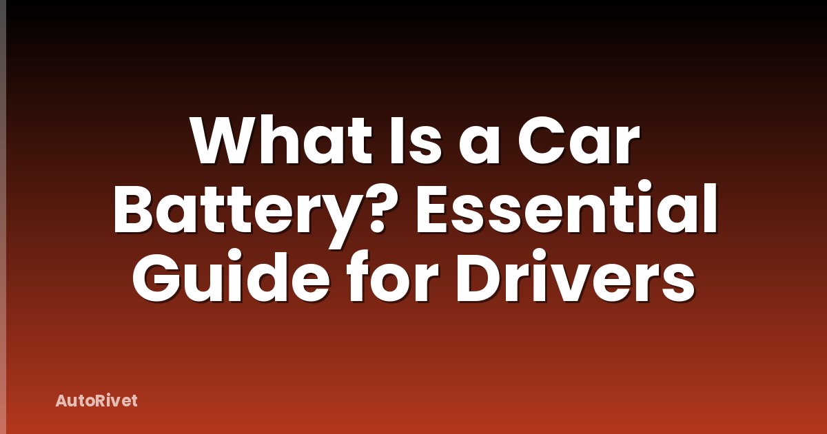 What Is a Car Battery? Essential Guide for Drivers