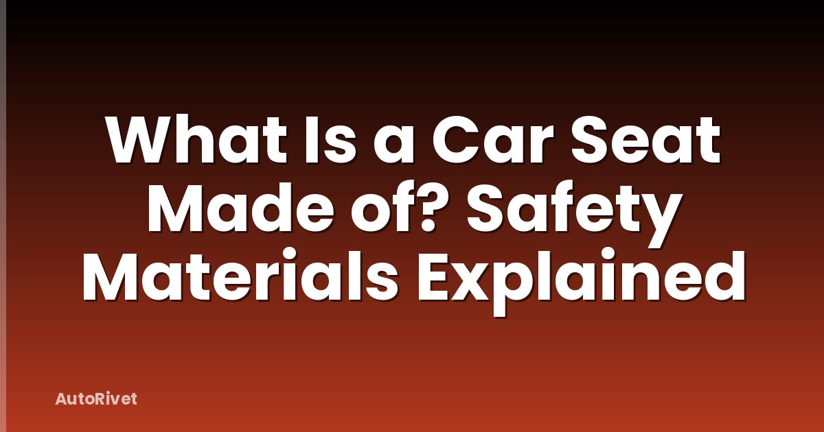 What Is a Car Seat Made of? Safety Materials Explained