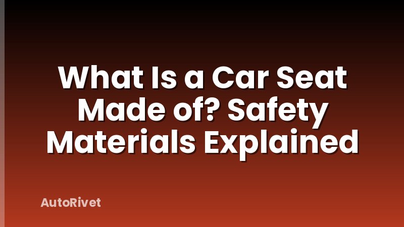 What Is a Car Seat Made of? Safety Materials Explained
