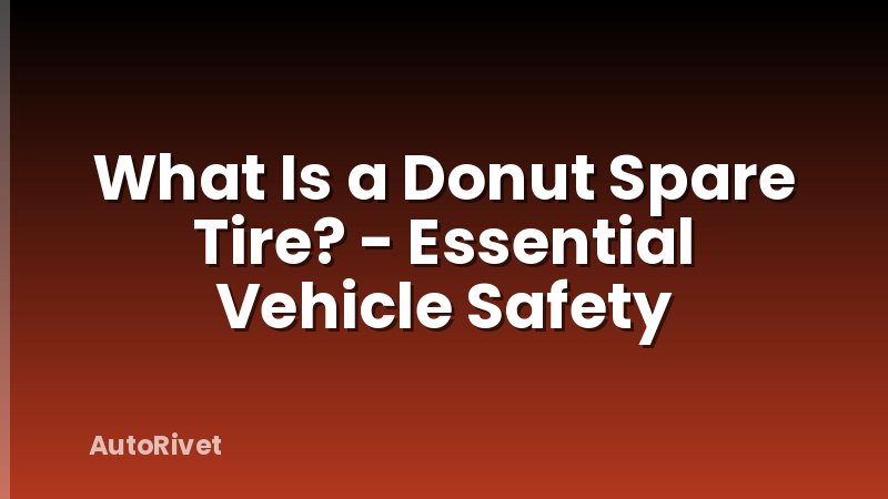 What Is a Donut Spare Tire? - Essential Vehicle Safety