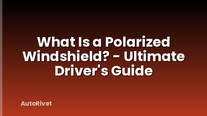 What Is a Polarized Windshield? - Ultimate Driver's Guide