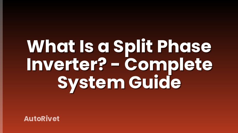 What Is a Split Phase Inverter? - Complete System Guide