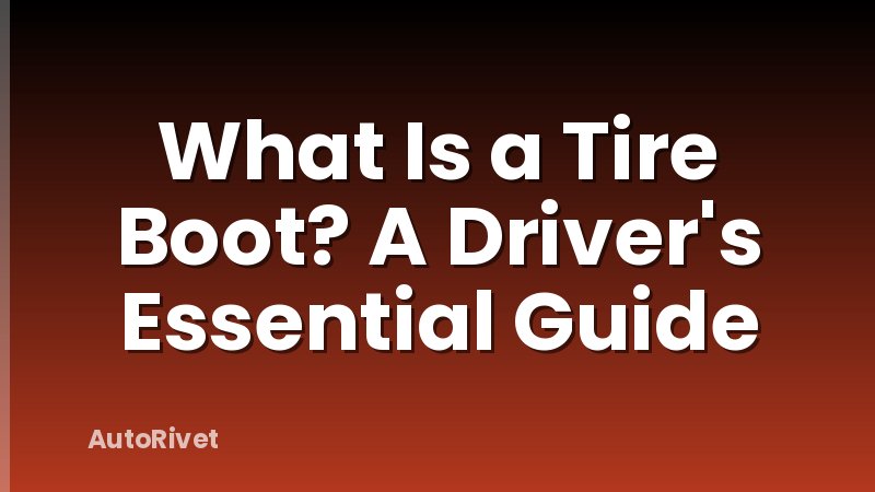What Is a Tire Boot? A Driver's Essential Guide
