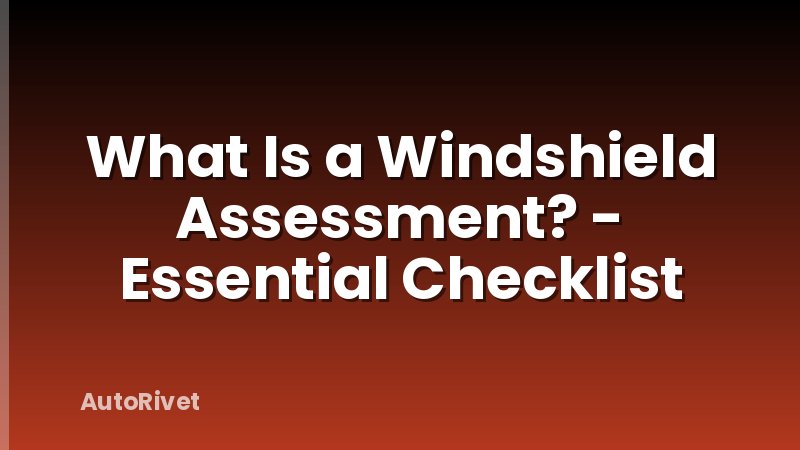 What Is a Windshield Assessment? - Essential Checklist