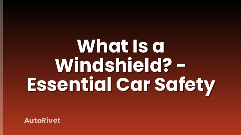 What Is a Windshield? - Essential Car Safety