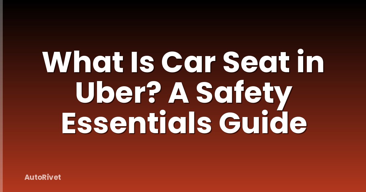 What Is Car Seat in Uber? A Safety Essentials Guide