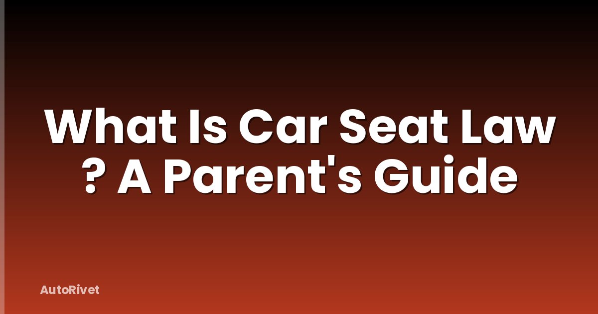 What Is Car Seat Law ? A Parent's Guide