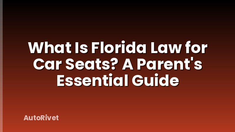 What Is Florida Law for Car Seats? A Parent's Essential Guide