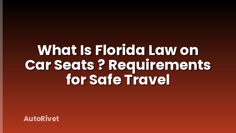 What Is Florida Law on Car Seats ? Requirements for Safe Travel