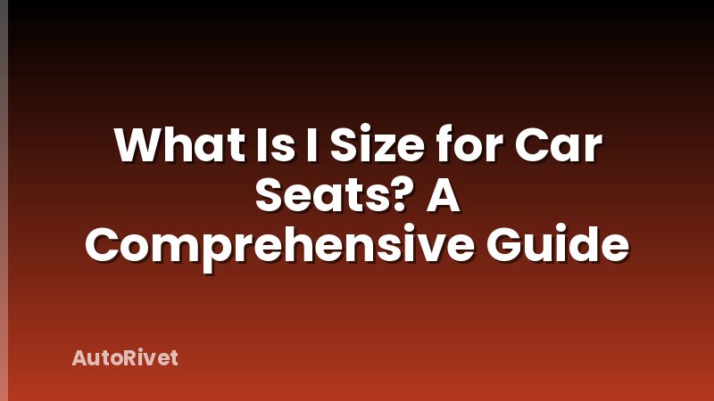 What Is I Size for Car Seats? A Comprehensive Guide