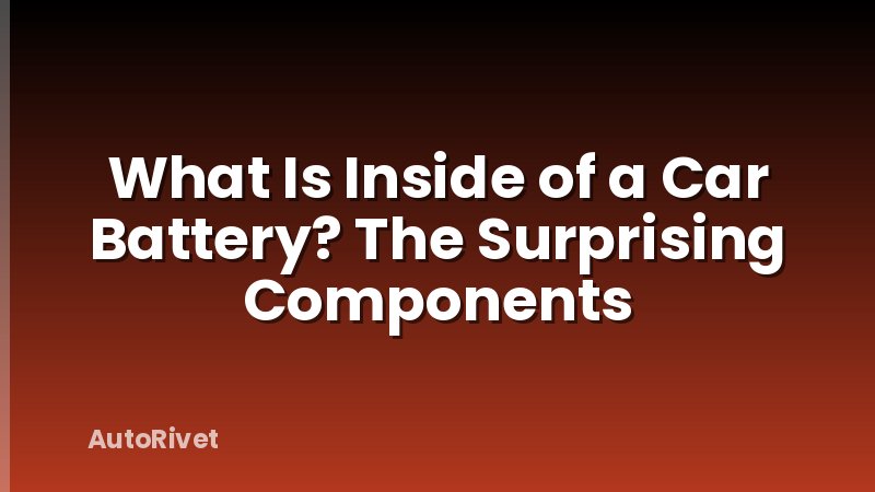What Is Inside of a Car Battery? The Surprising Components