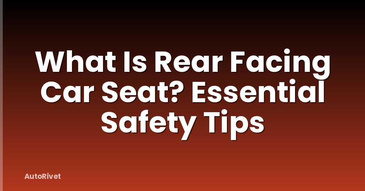 What Is Rear Facing Car Seat? Essential Safety Tips