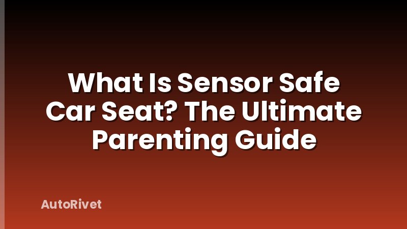 What Is Sensor Safe Car Seat? The Ultimate Parenting Guide