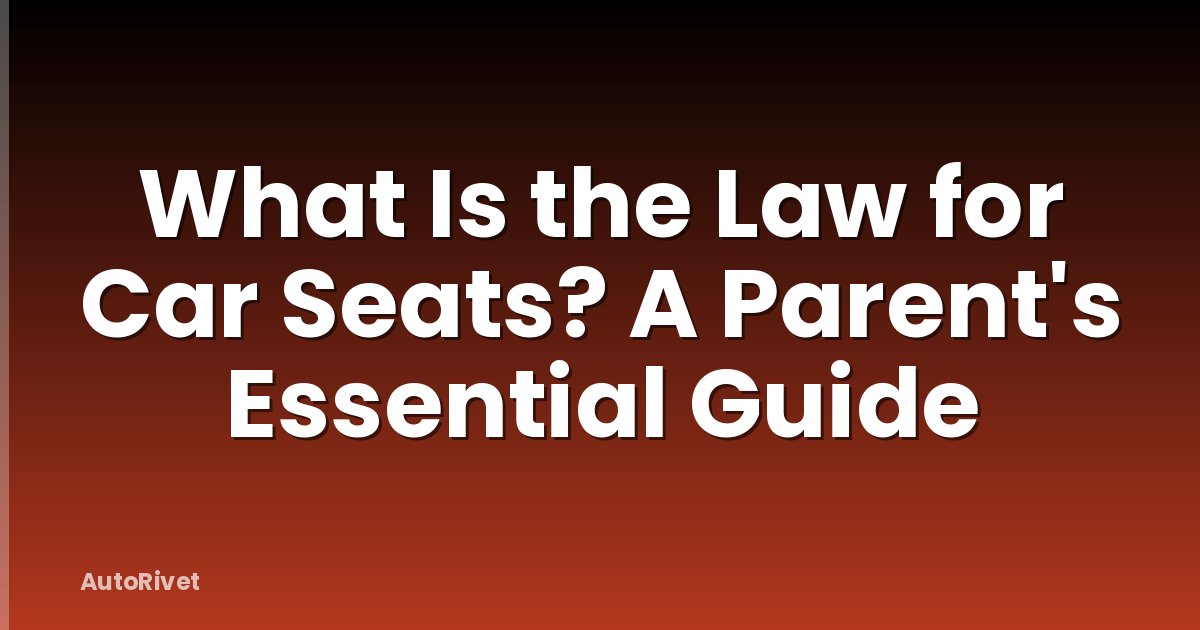 What Is the Law for Car Seats? A Parent's Essential Guide