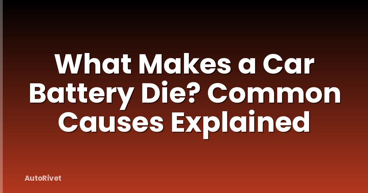 What Makes a Car Battery Die? Common Causes Explained