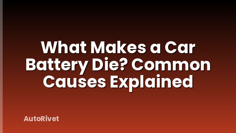 What Makes a Car Battery Die? Common Causes Explained