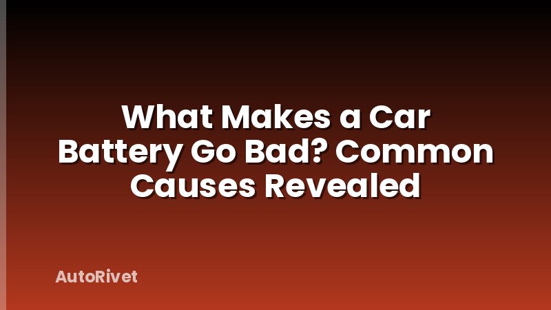 What Makes a Car Battery Go Bad? Common Causes Revealed
