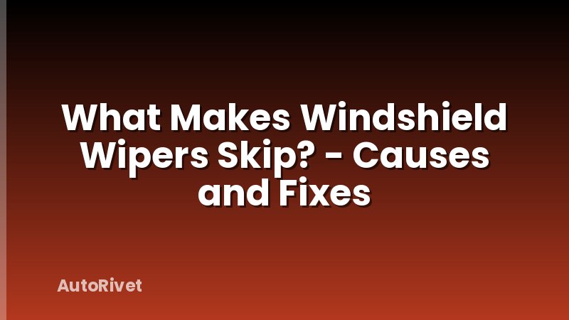 What Makes Windshield Wipers Skip? - Causes and Fixes