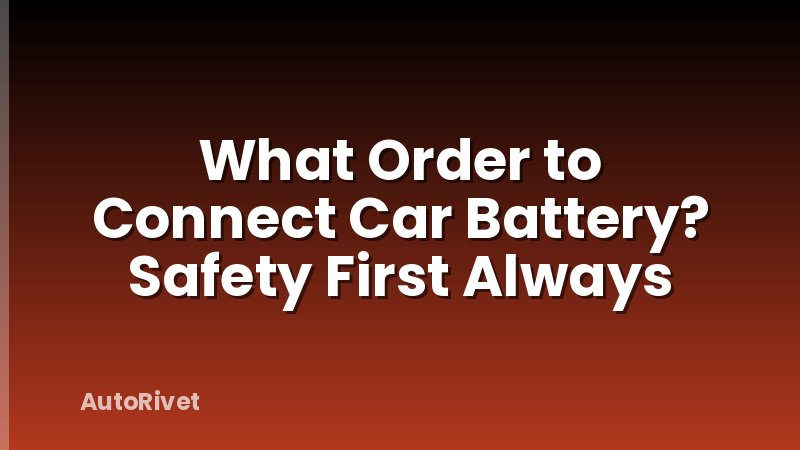 What Order to Connect Car Battery? Safety First Always