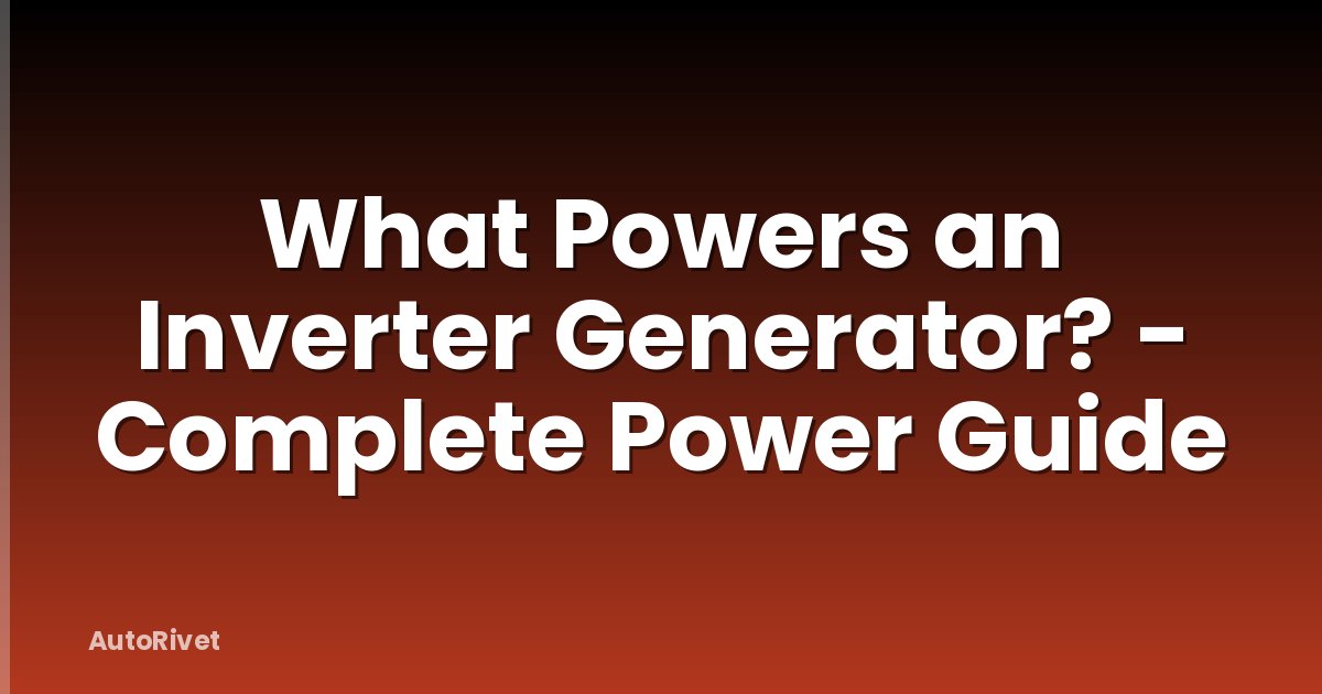 What Powers an Inverter Generator? - Complete Power Guide