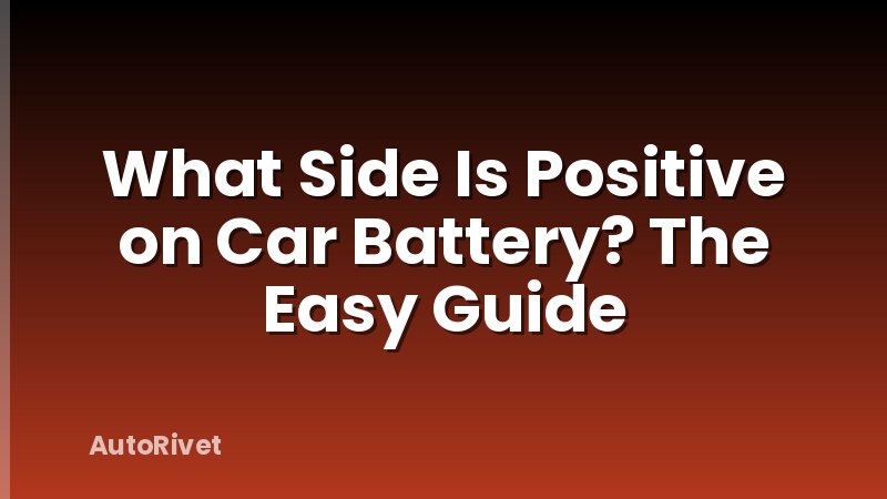What Side Is Positive on Car Battery? The Easy Guide