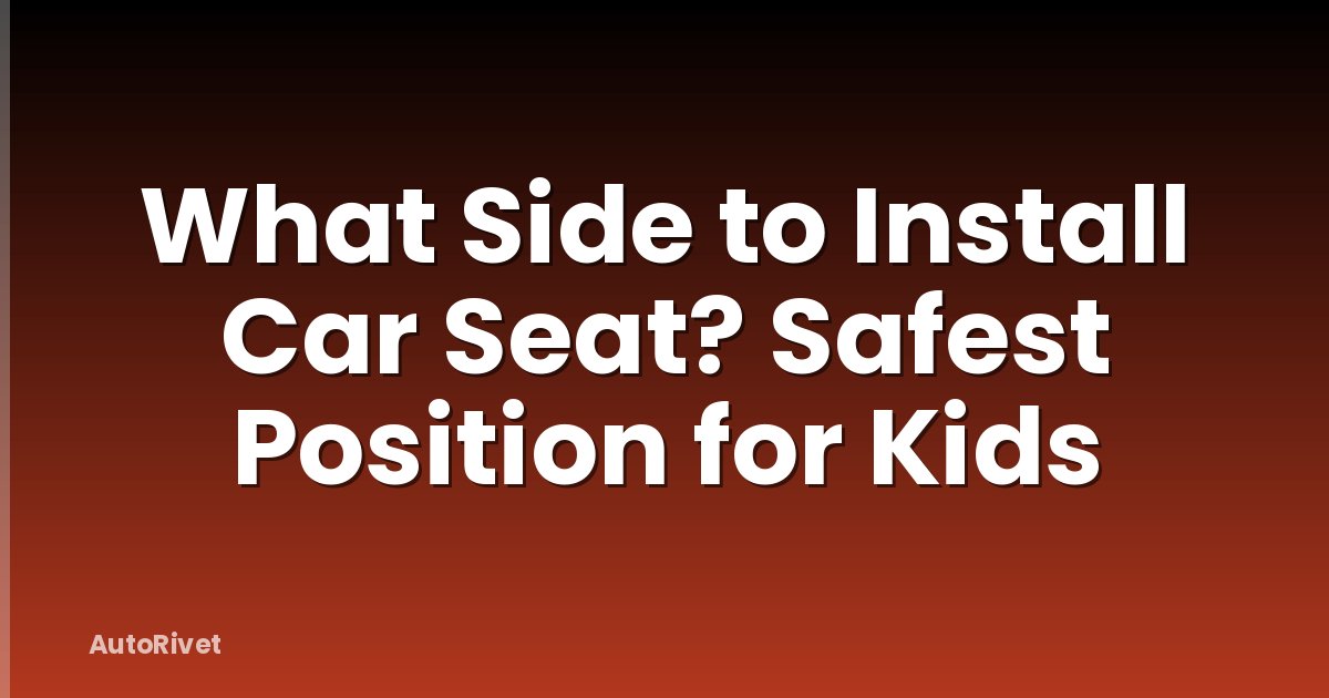 What Side to Install Car Seat? Safest Position for Kids