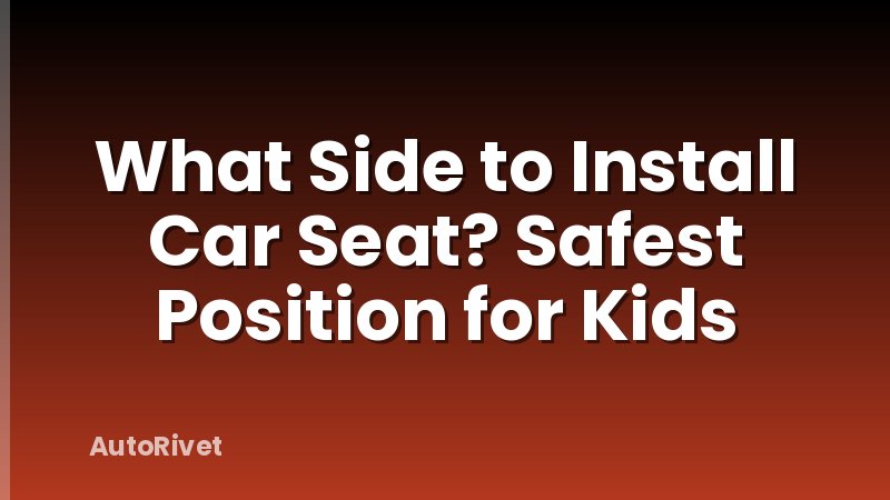 What Side to Install Car Seat? Safest Position for Kids