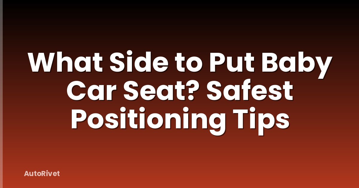What Side to Put Baby Car Seat? Safest Positioning Tips
