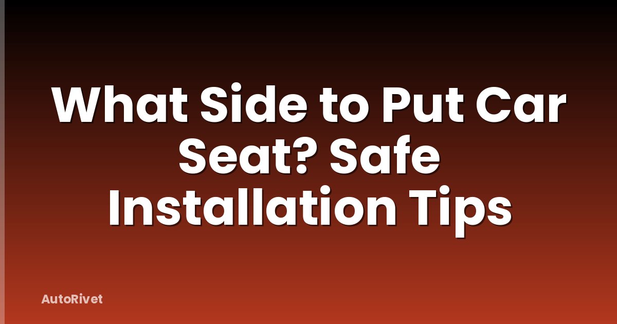 What Side to Put Car Seat? Safe Installation Tips