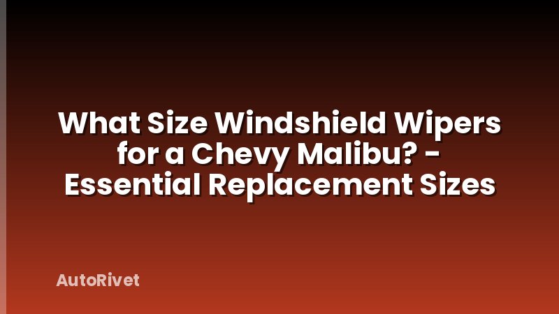 What Size Windshield Wipers for a Chevy Malibu? - Essential Replacement Sizes