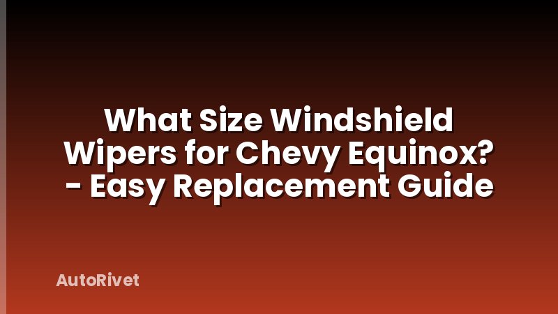 What Size Windshield Wipers for Chevy Equinox? - Easy Replacement Guide
