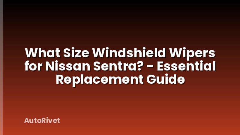 What Size Windshield Wipers for Nissan Sentra? - Essential Replacement Guide