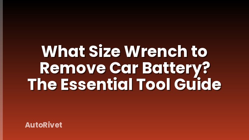 What Size Wrench to Remove Car Battery? The Essential Tool Guide
