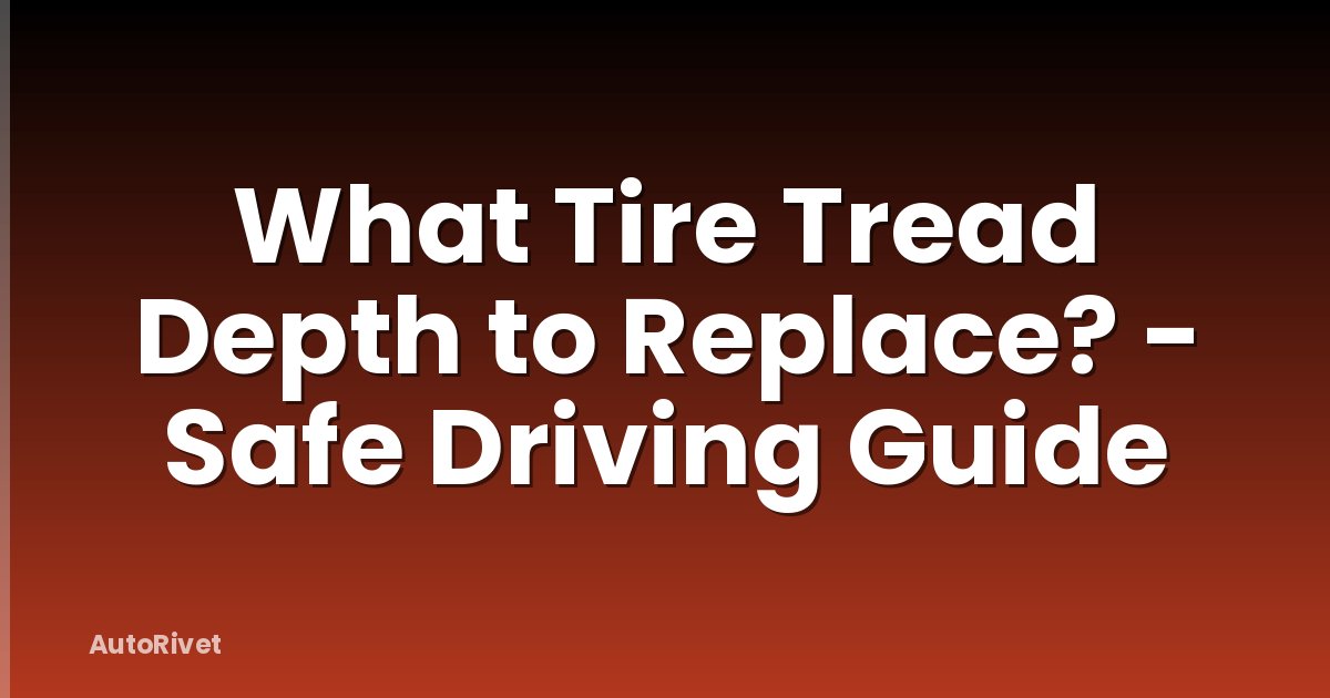 What Tire Tread Depth to Replace? - Safe Driving Guide