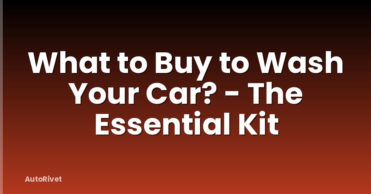 What to Buy to Wash Your Car? - The Essential Kit