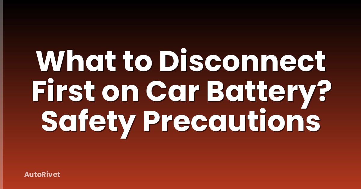 What to Disconnect First on Car Battery? Safety Precautions